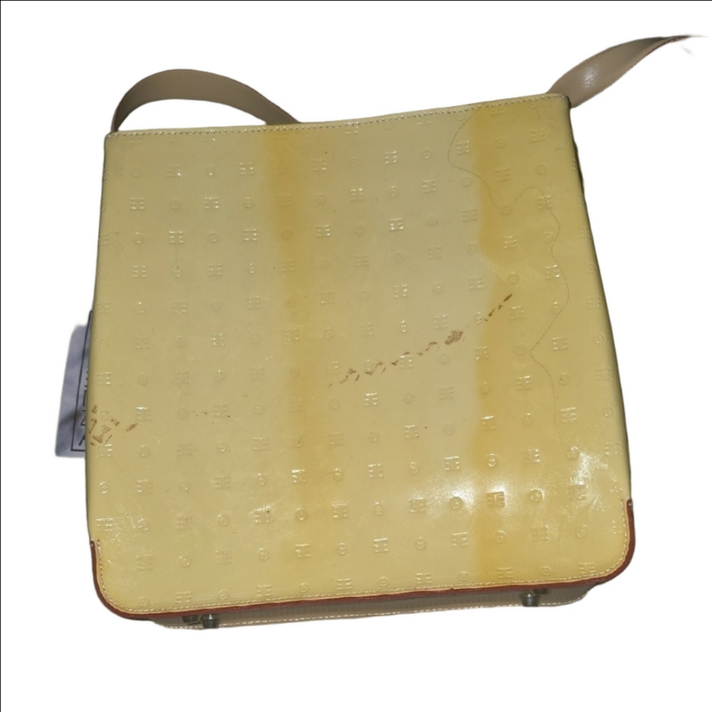 NWT Arcadia Gold Patent Leather Tote  Bag